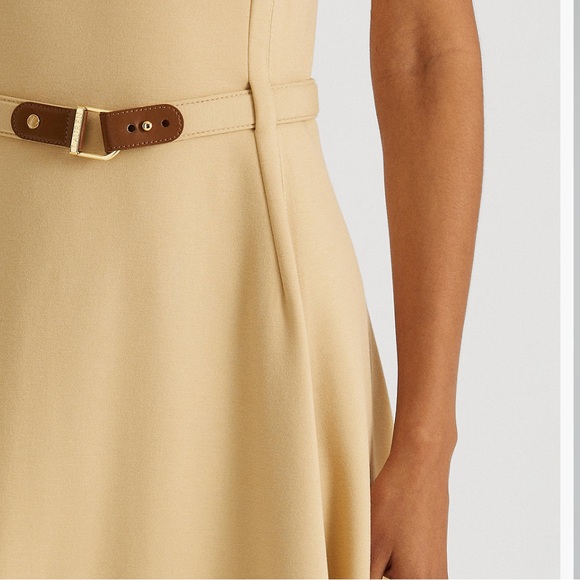 Lauren Ralph Lauren Sz 10 Belted Ponte Dress • NWT! - Picture 3 of 15